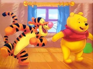 Cartoons Pooh And Tigger Wallpaper