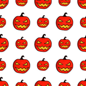 Carved Pumpkins Pattern Wallpaper