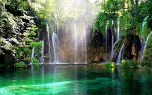 Cascading Waterfalls Screensavers Wallpaper