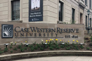 Case Western Reserve University Sign Front View Wallpaper