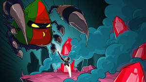 Castle Crashers Knight Evil Wizard Spider Wallpaper