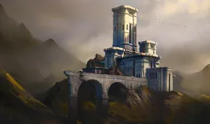 Castle, Rocks, Old, Art Wallpaper