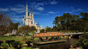 Castle Side View Walt Disney World Desktop Wallpaper