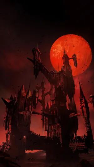 Castlevania Netflix Red Castle Wallpaper