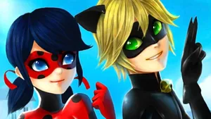 Cat Noir And Ladybug Close-up Wallpaper