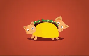 Cat Taco Cute Aesthetic Pc Wallpaper