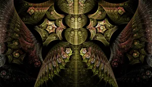 Caterpillar Inspired Fractal Design Wallpaper