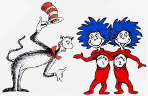 Catinthe Hatand Thing1and Thing2 Wallpaper