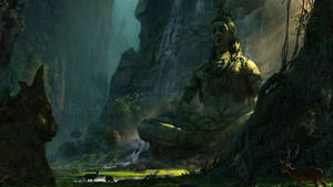 Cave Statue Of Lord Shiva Hd Wallpaper