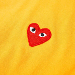 Cdg Red Heart Patch Wallpaper