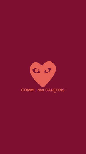 Cdg Red Orange Minimalist Art Wallpaper