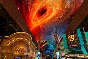 Ceiling Light Show Fremont Street Wallpaper