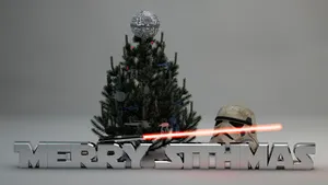 Celebrate Christmas In A Galaxy Far, Far Away Wallpaper