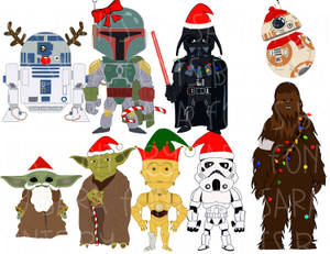 'celebrate Christmas The Star Wars Way!' Wallpaper