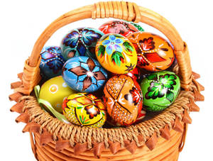 Celebrate Easter With Colorful Eggs. Wallpaper