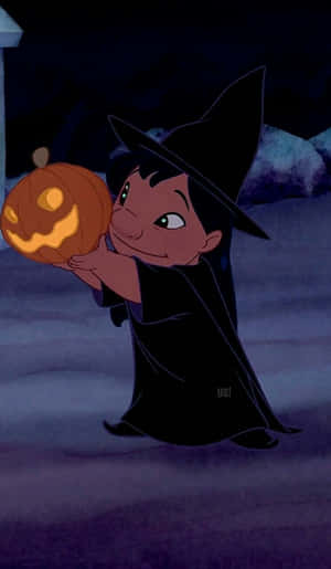 Celebrate Halloween With Lilo And Stitch Wallpaper