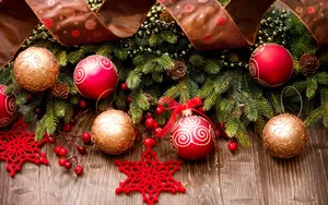 Celebrate The Festive Season With A Glittery Christmas Ornament Wallpaper