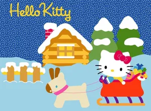 Celebrate The Holidays With Hello Kitty! Wallpaper