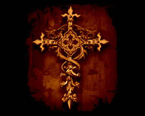 Celebrate Your Christian Faith With This Cute Cross Design Wallpaper