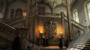 Celebrating Christmas At Hogwarts Wallpaper