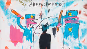 Celebrating Jean-michel Basquiat's Iconic Artwork Wallpaper