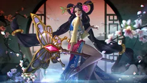 Celeste Vainglory Butterfly Skin Wallpaper