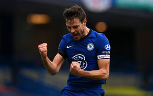 César Azpilicueta Celebrating Wallpaper