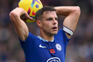 César Azpilicueta With Yellow Football Wallpaper