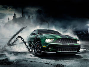 Chained 3d Car Wallpaper