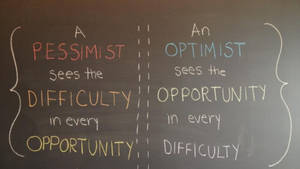 Chalkboard Pessimistic Optimistic Wallpaper