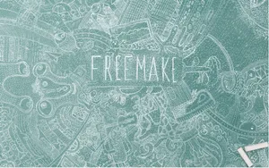 Chalkboard With Doodle Art Wallpaper