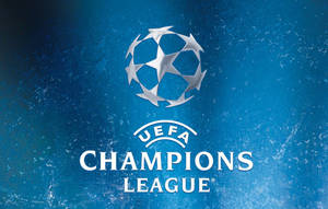 Champions League Logo Textured Blue Wallpaper