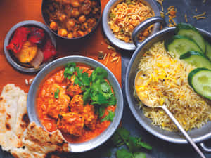 Chana Masala And Tikka Masala Indian Food Wallpaper