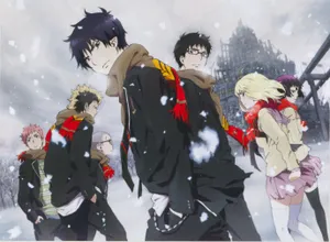 Characters In Snow Blue Exorcist Wallpaper
