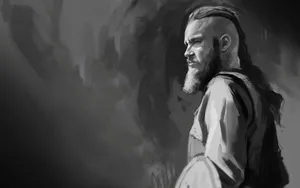 Charcoal Art Image Of Vikings King Wallpaper