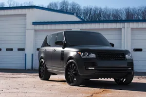 Charcoal Black Land Rover Wallpaper
