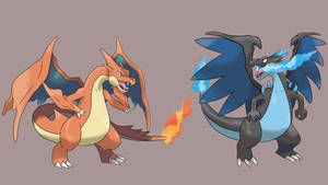 Charizard And Mega Charizard Pokémon 4k Wallpaper