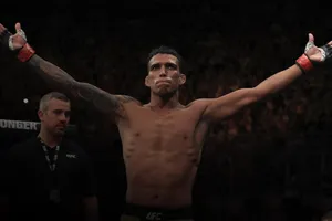 Charles Oliveira Arms Open Dark Wallpaper