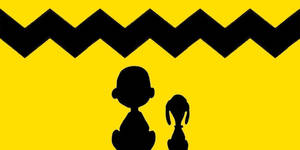 Charlie Brown And Snoopy's Silhouettes Wallpaper