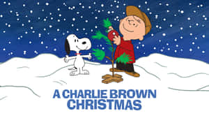 Charlie Brown Red Christmas Ball With Snoopy Wallpaper