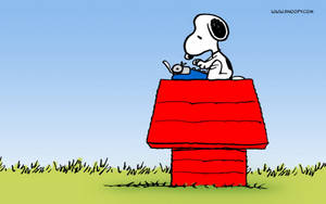Charlie Brown Snoopy Typing Wallpaper