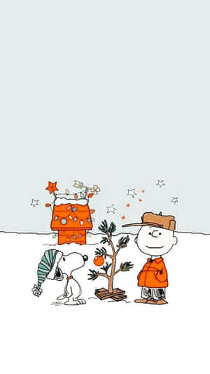 Charlie Brown White Christmas With Snoopy Wallpaper