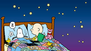 Charlie Reading To Snoopy Wallpaper