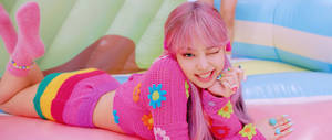 Charming Jennie Kim In Pink Wallpaper