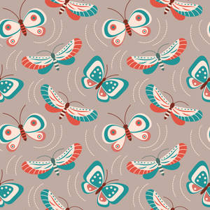 Charming Pastel Butterflies And Moth Wallpaper