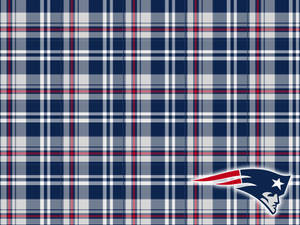Checkered Blue Patriots Logo Wallpaper