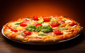 Cheesy Neapolitan Pizza Wallpaper