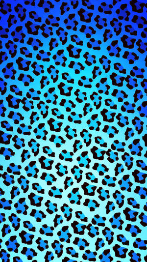 Cheetah Print Blue Wallpaper