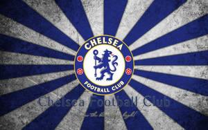 Chelsea Fc Logo With Blue Rays Wallpaper