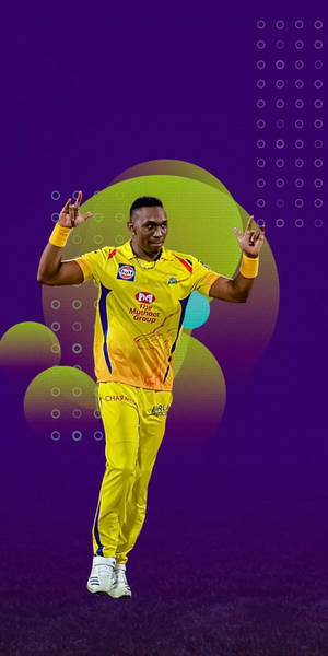 Chennai Super Kings Dwayne Purple Wallpaper